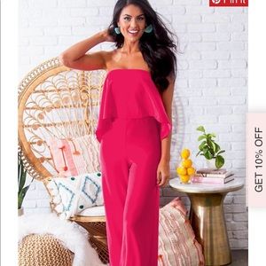 Hot pink jumpsuit NWOT